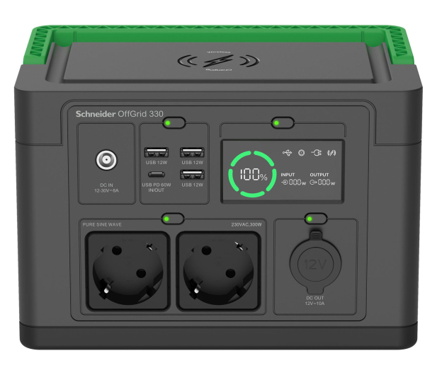 APC Stacja zasilania 330 (332Wh, 2x Schuko) PPS330-GR - 1321544 - zdjęcie 2